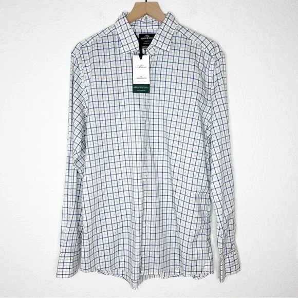 Rodd & Gunn Leefield Long Sleeve Sports Fit Plaid Button Down Shirt size XL NWT - Picture 4 of 11
